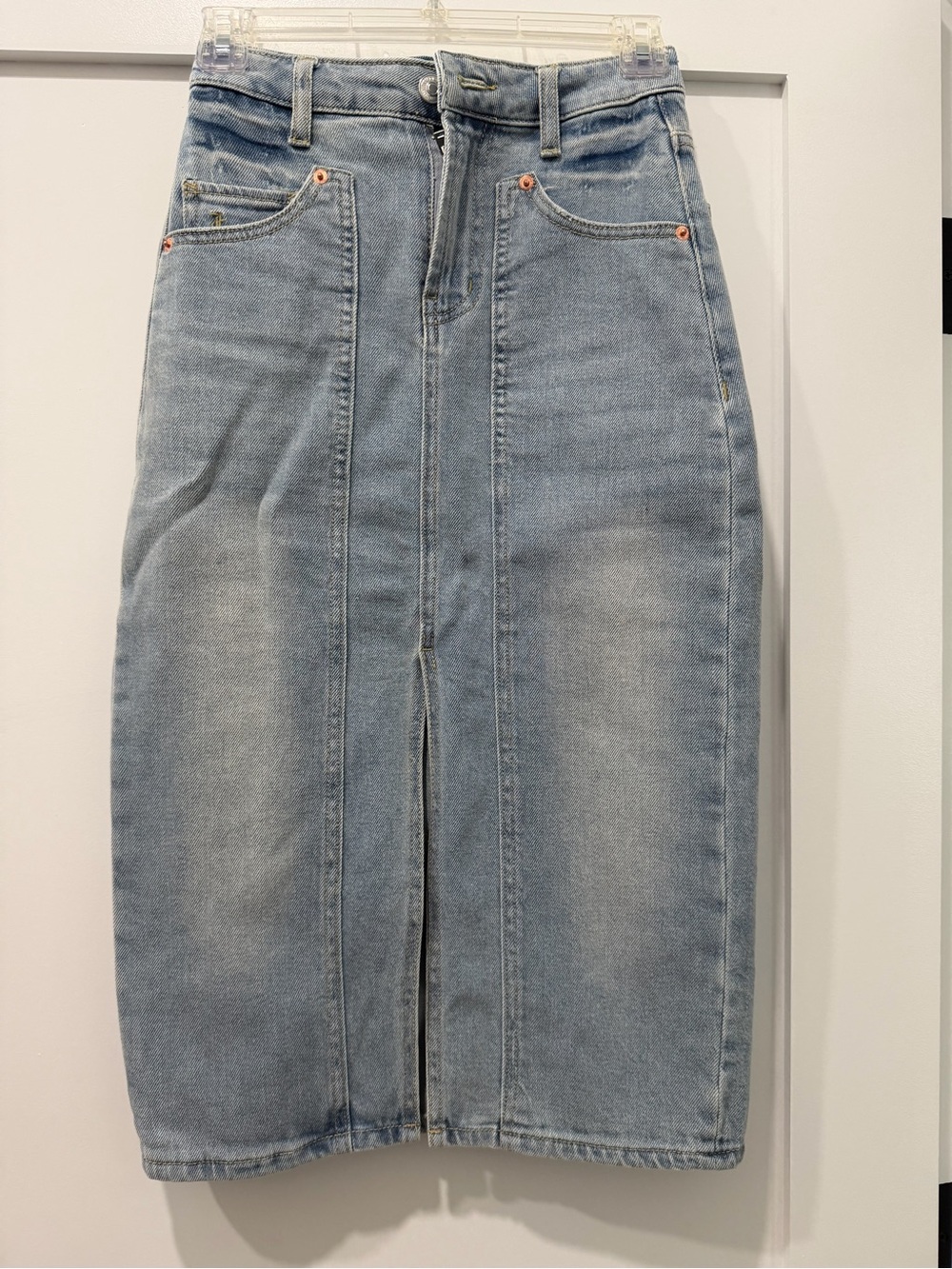 Juicy Couture Light Blue Denim Midi Skirt